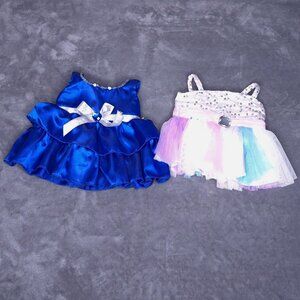 Build-A-Bear Workshop Dresses Blue Satin Dress Multicolor Tulle Dresses